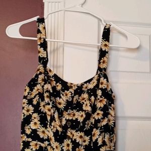 Sunflower capri jumpsuit